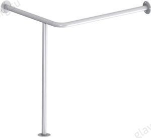 Поручень для инвалидов для раковины угловой с доп. опорой 750х710 мм Инвапром правый, белый (ПР-05.09.710.540.750)