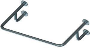 Поручень для инвалидов для раковины верхний 880х665 мм Инвапром, нержавеющая сталь (ПР-05.03.880.665.230.Н)