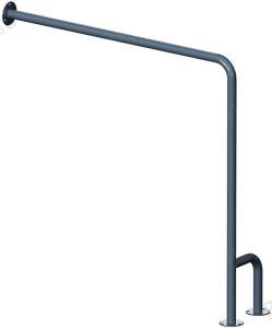 Поручень для инвалидов для ванны 940х940 мм Инвапром левый, нержавеющая сталь (ПВ-10.01.940.230.940.Н)