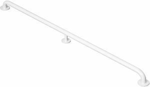 Поручень для инвалидов для лестниц прямой 1200х90 мм Инвапром, белый (ППР-09.01.1200)