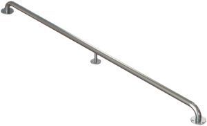 Поручень для инвалидов для лестниц прямой 1500х90 мм Инвапром, нержавеющая сталь (ППР-09.01.1500.Н)