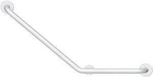 Поручень для инвалидов для туалета Г-образный 978х480 мм Инвапром левый, белый (ПУ-02.06.400.600.140)