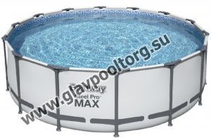 Каркасный бассейн Bestway Steel Pro Max 488х122 с картриджным фильтром, лестницей и тентом (5612Z)