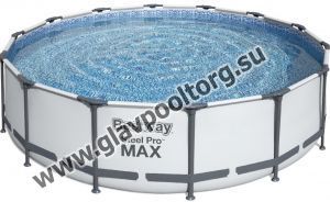 Каркасный бассейн Bestway Steel Pro Max 427х107 с картриджным фильтром, тентом и лестницей (56950)