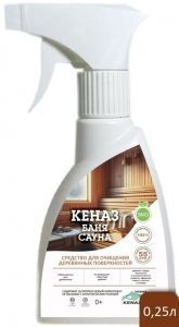Средство для очищения деревянных поверхностей Kenaz Баня, сауна, спрей 0,25 л (722463)