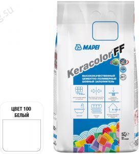 Затирка для швов Mapei Keracolor FF, 100 (белый), 5 кг