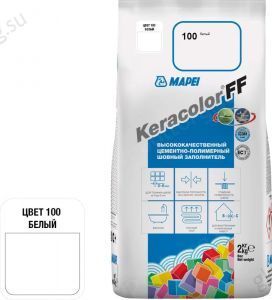 Затирка для швов Mapei Keracolor FF, 100 (белый), 2 кг