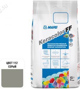 Затирка для швов Mapei Keracolor FF, 112 (серый), 5 кг