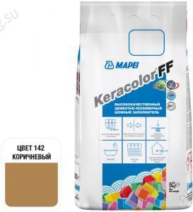 Затирка для швов Mapei Keracolor FF, 142 (коричневый), 5 кг