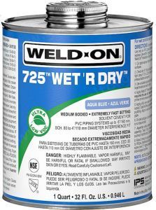 Клей для ПВХ  Weld-On 725 Wet 'R Dry, 946 мл