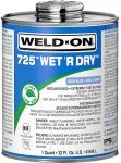 Клей для ПВХ  Weld-On 725 Wet 'R Dry, 946 мл