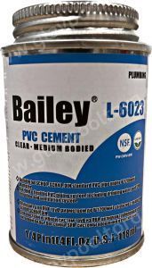 Клей для труб ПВХ Bailey L-6023, 118 мл с кисточкой