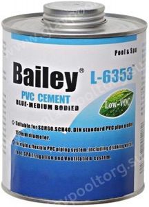 Клей для труб ПВХ Bailey L-6353, 473 мл с кисточкой