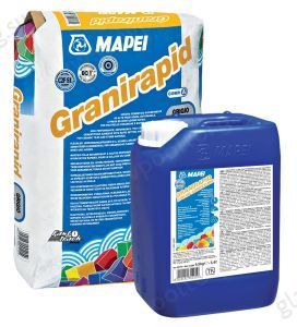 Клей двухкомпонентная Mapei Granirapid grey, А+В, комплект 30,5 кг