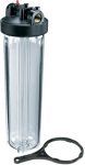 Фильтр картриджный магистральный Unipump Big Blue CFC-20BB01C, без картриджа, прозрачный 20" (53211)