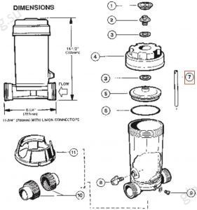 Концовка трубки для хлоратора Hayward CL0220 (CLX0220H)