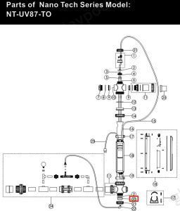 Крышка торцевая нижняя для установки УФ Emaux Nano Tech NT-UV87-TO Ozone 87W (620135467)