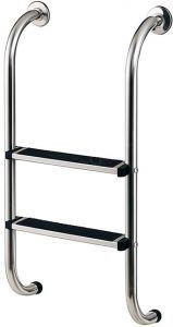 Лестница 2 ступени Markopool BHL без верхних поручней, нержавеющая сталь AISI-316