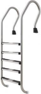 Лестница 5 ступеней (узкий борт) ABLETECH NSF515-SR, нержавеющая сталь AISI-304 (88072404)