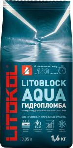 Гидропломба цементная Litokol Litoblock Aqua, 1,6 кг