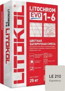 Затирочная смесь цементная Litokol Litochrom 1-6 Evo LE.210 (карамель), 25 кг Затирочная смесь цементная Litokol Litochrom 1-6 Evo LE.210 (карамель), 25 кг