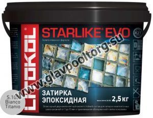 Затирочная смесь Litokol STARLIKE EVO Bianco Titanio S.105 (серебристый/серый) 2,5 кг