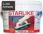 Затирка швов эпоксидная Litokol Starlike С.240 Antracite (черный), 2,5 кг