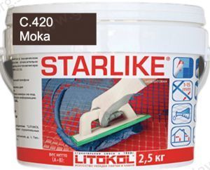 Затирка швов эпоксидная Litokol Starlike С.420 Moka (мокко), 2,5 кг