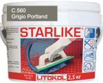 Затирка швов эпоксидная Litokol Starlike С.560 Grigio Portland (серый цемент), 2,5 кг