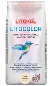 Затирочная смесь цементная Litokol Litocolor L.22 (крем-брюле) 20 кг