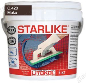 Затирка швов эпоксидная Litokol Starlike С.420 Moka (мокко), 5 кг