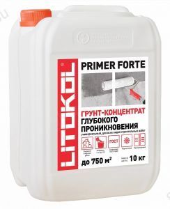 Грунт-концентрат глубокого проникновения Litokol Primer Forte, 10 л.