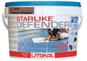 Затирка швов эпоксидная Litokol Starlike Defender С.300 Pietra d'Assisi (коричневый), 1 кг