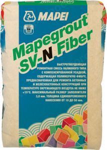 Смесь ремонтная Mapei Mapegrout SV-N Fiber, 25 кг