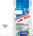 Затирка для швов Mapei Ultracolor Plus, 100 (белый), 5 кг