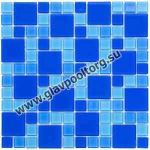 Мозаика стеклянная Aquaviva Cristall Dark Blue (DCM305)