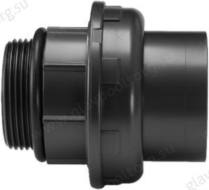 Муфта разборная ПВХ 50х1 1/2" НР Peraqua, черный (170355)