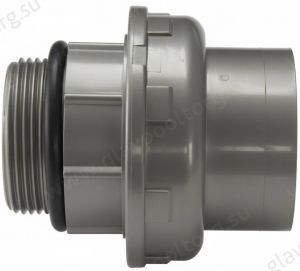 Муфта разборная ПВХ 63х2" НР Peraqua, серый (170402)