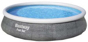 Надувной бассейн Bestway Ротанг Fast Set 396х84 с картриджным фильтром (57376)