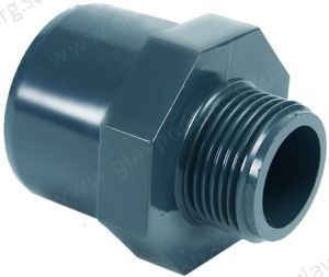 Ниппель переходной ПВХ 16 x 20 x 1/2" НР PN16 COMER (AD12016B)