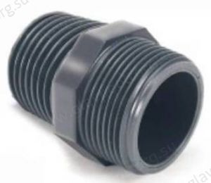 Ниппель двойной ПВХ 1 1/4" х 1“ НР PN16 COMER (NR61040D) Ниппель двойной ПВХ 1 1/4" х 1“ НР PN16 COMER (NR61040D)