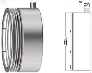 Закладная ниша прожектора SSV Waking, нержавеющая сталь (HJ-RC-SS270)