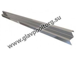 Опорный профиль переливной решетки Xenozone, нержавеющая сталь AISI-316, 1 м