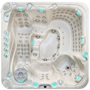Бассейн СПА гидромассажный Passion Spas Exhilarate Mighty Wave, цвет панелей oak grey trim (серый дуб)