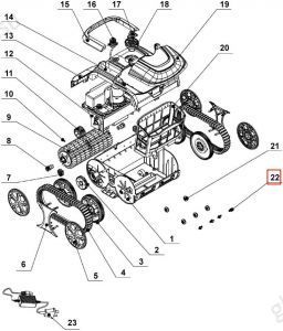 Переднее тормозное колесо для робота пылесоса Wybotics WY200