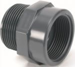 Ниппель ПВХ переходной 2″ НРх1 1/4″ ВР PN16 Comer (RE61063EPVC)