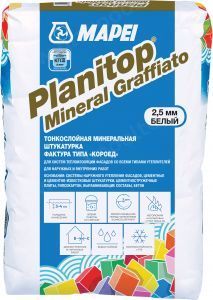 Штукатурка декоративная Mapei Planitop Mineral Graffiato 2,5 мм, 25 кг