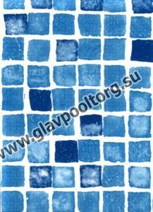 ПВХ Пленка Peraqua Ocean de Luxe Ocean-Blue (синяя мозаика) 25х1,5 м (77438)