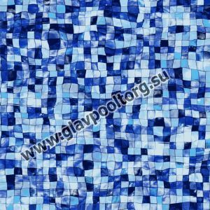 Плёнка ПВХ для бассейна противоскользящая Sensation Mosaique 1,65х25 м, светло-голубой/синий (1924040)