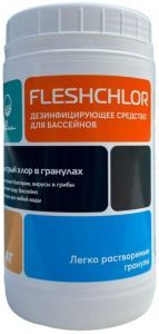 Дезинфицирующее средство для бассейнов FLESHCHLOR Poolline, гранулы, 1 кг (001003) Дезинфицирующее средство для бассейнов FLESHCHLOR Poolline, гранулы, 1 кг (001003)